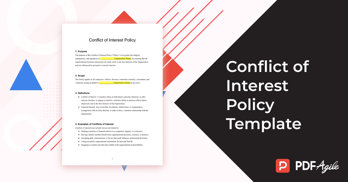 conflict of interest policy template