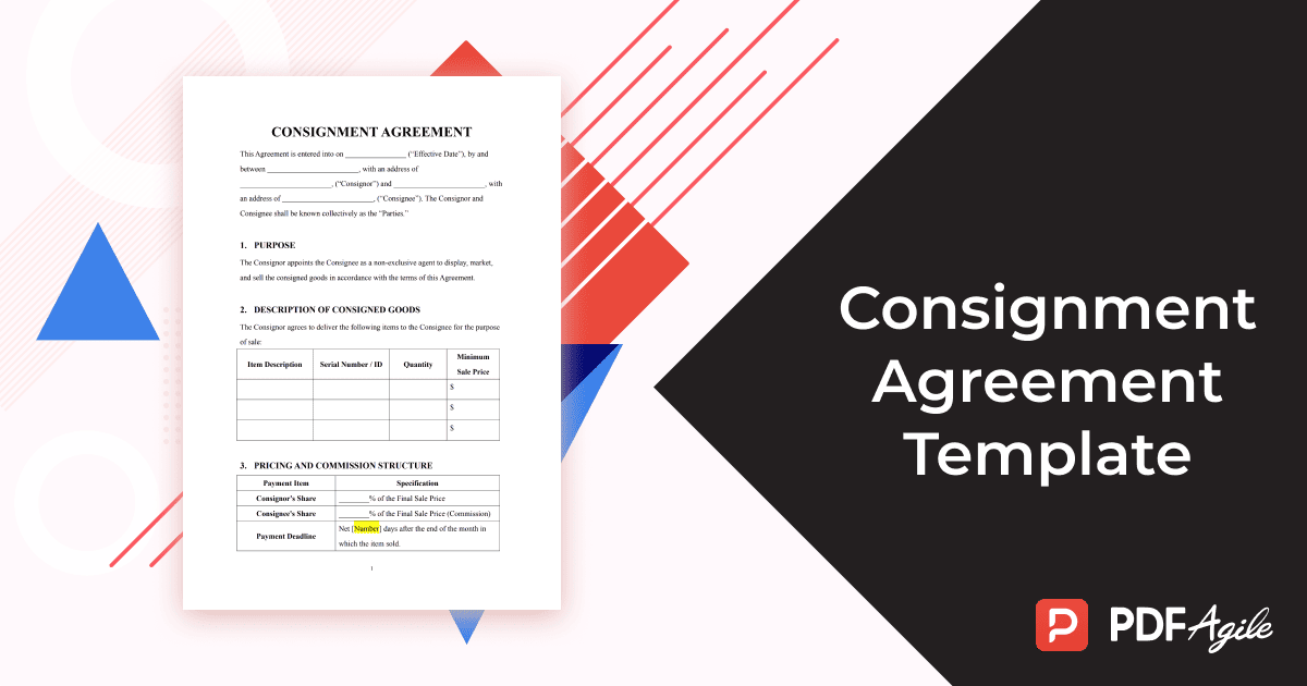 consignment agreement template