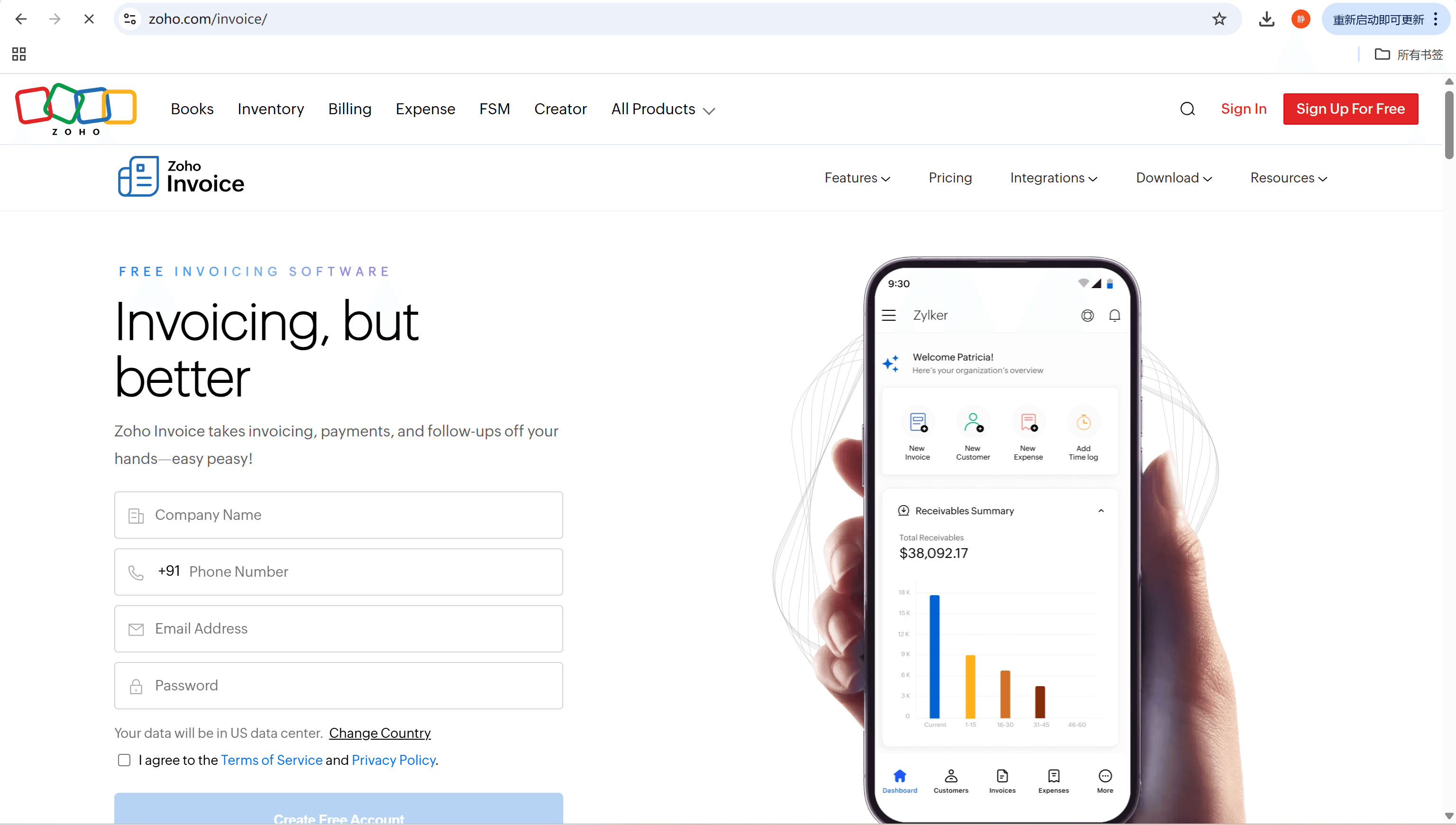 construction invoice template Zoho