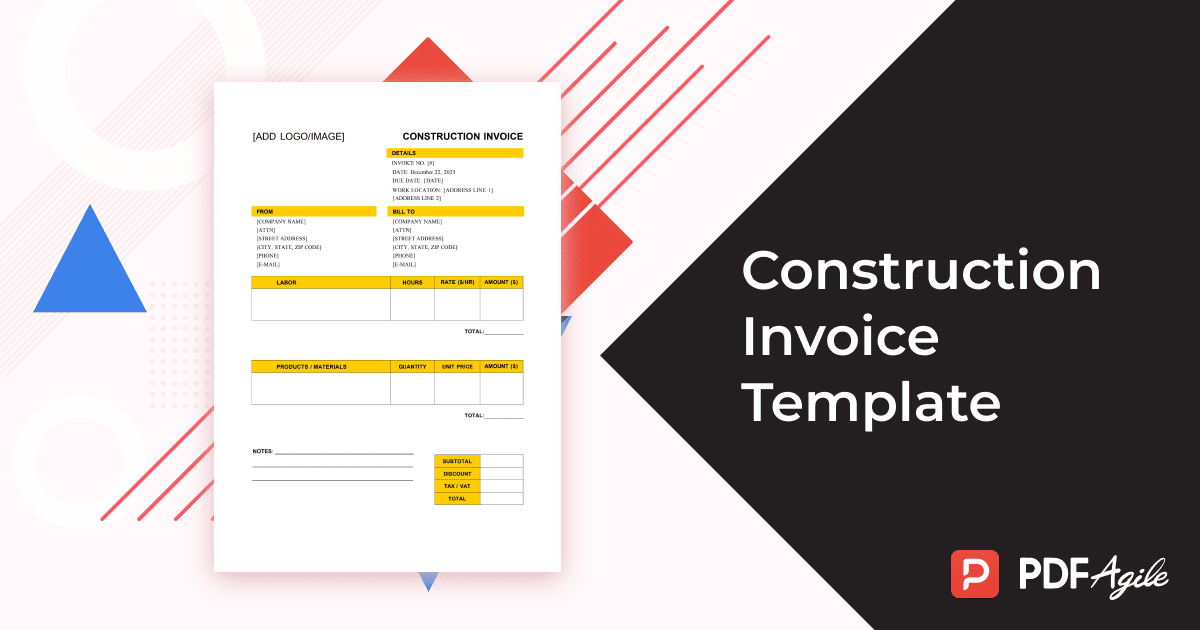 construction invoice template