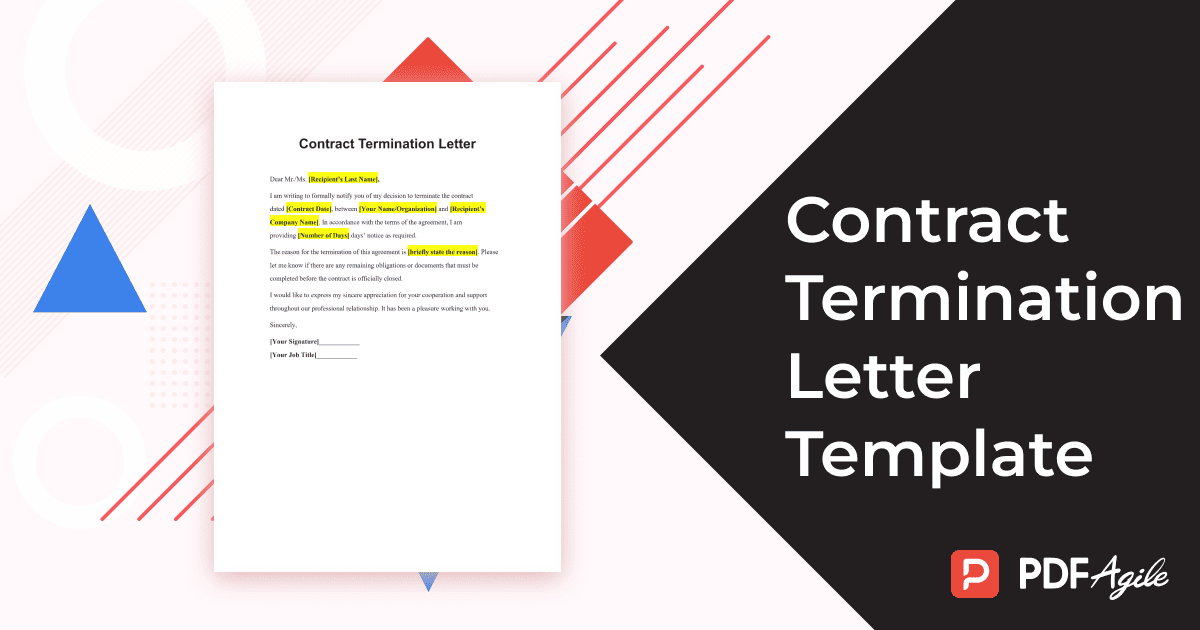 contract termination letter template