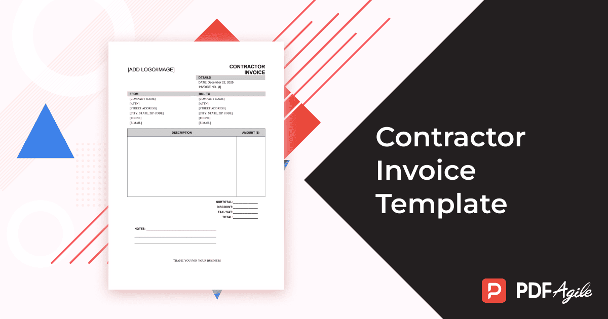 contractor invoice template