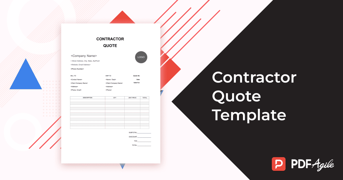 contractor quote template