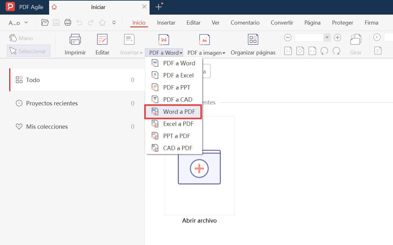 convertir documentos a PDF en PDFagile