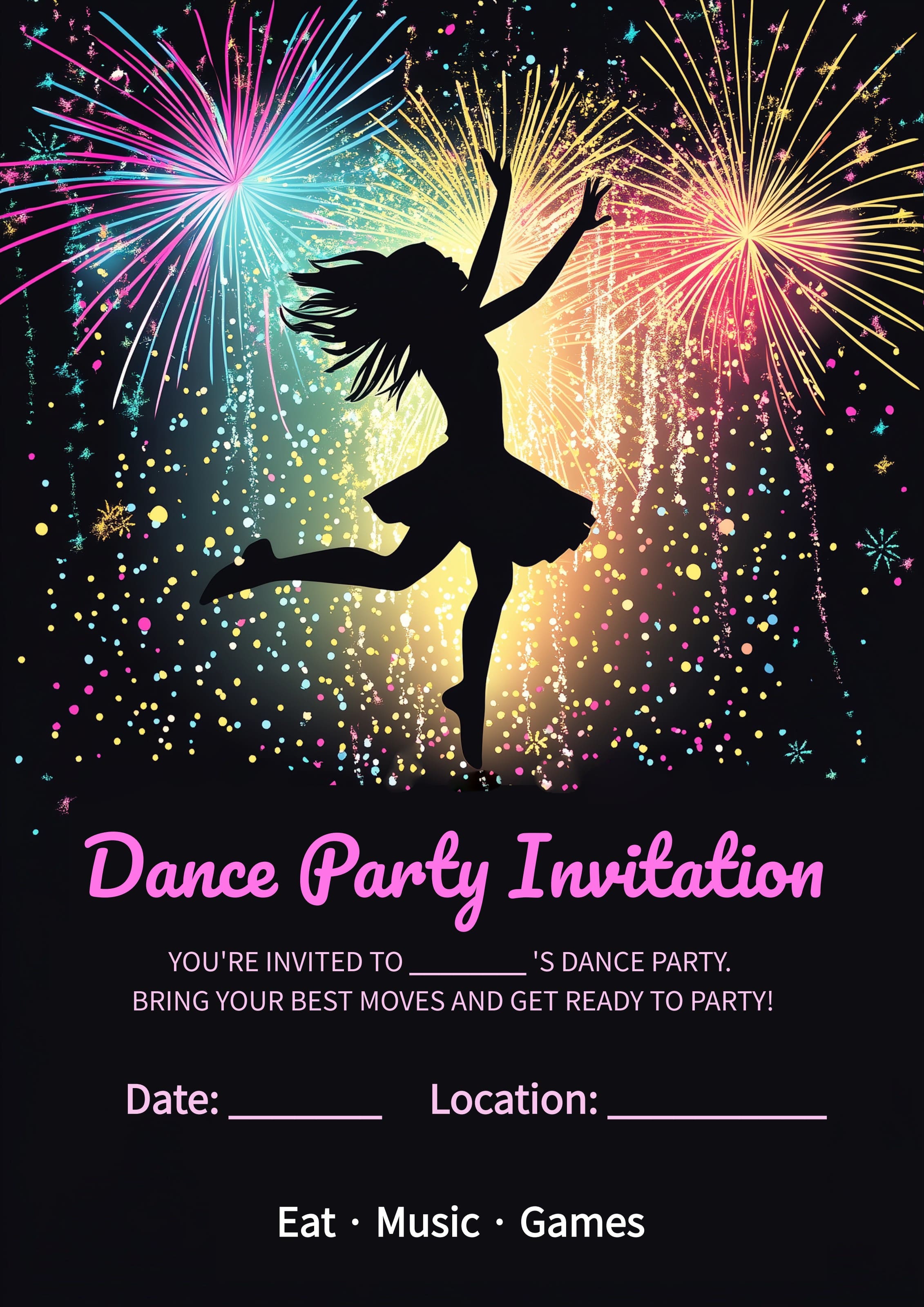 dance party invitation