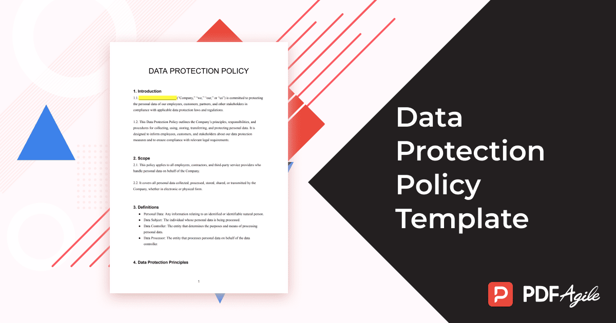 data protection policy template