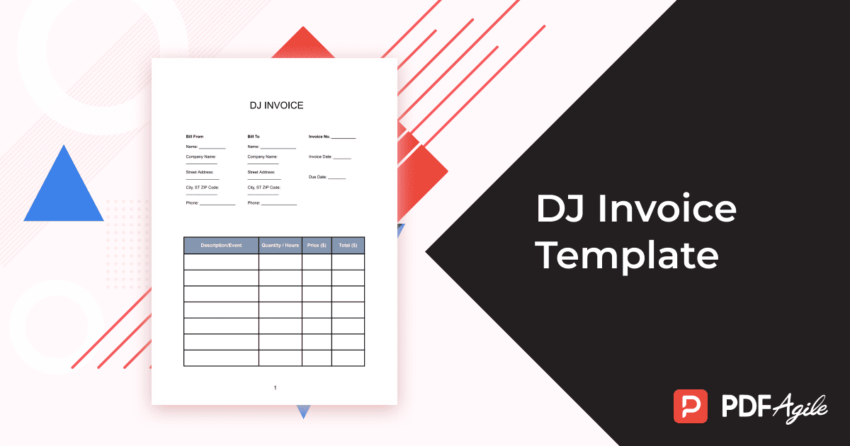 dj invoice template