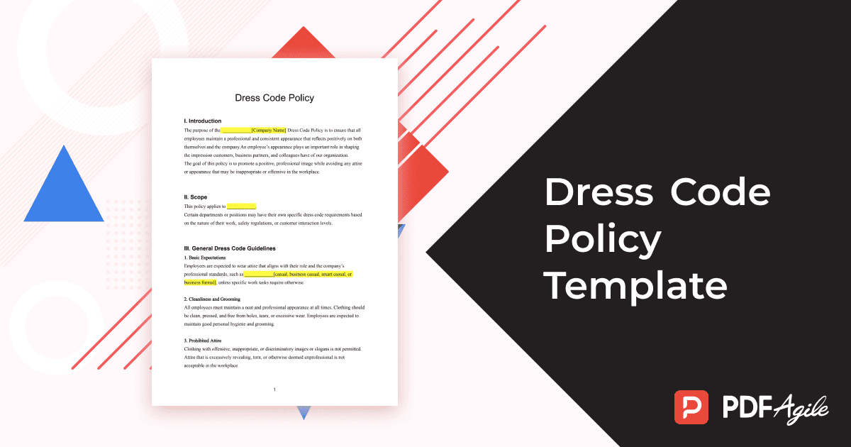 dress code policy template