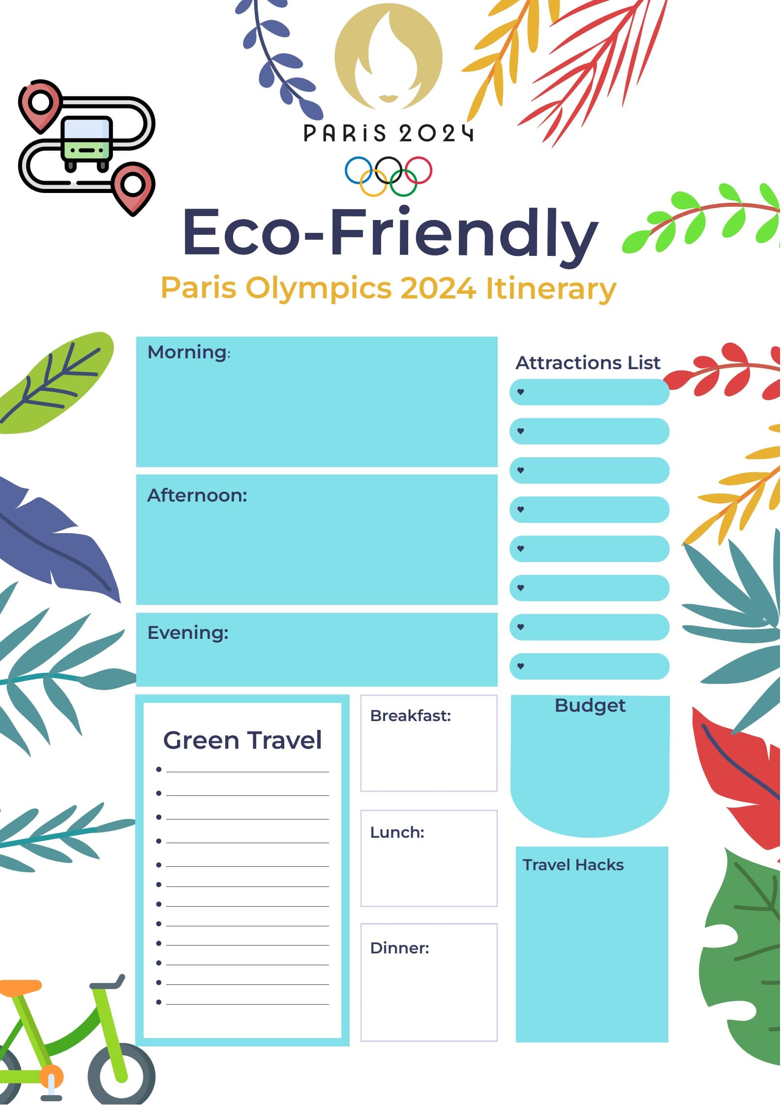 eco-friendly paris olympics 2024 itinerary