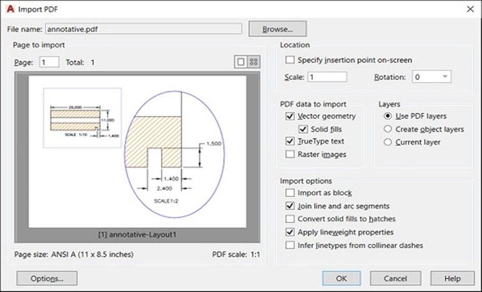 Pdf import