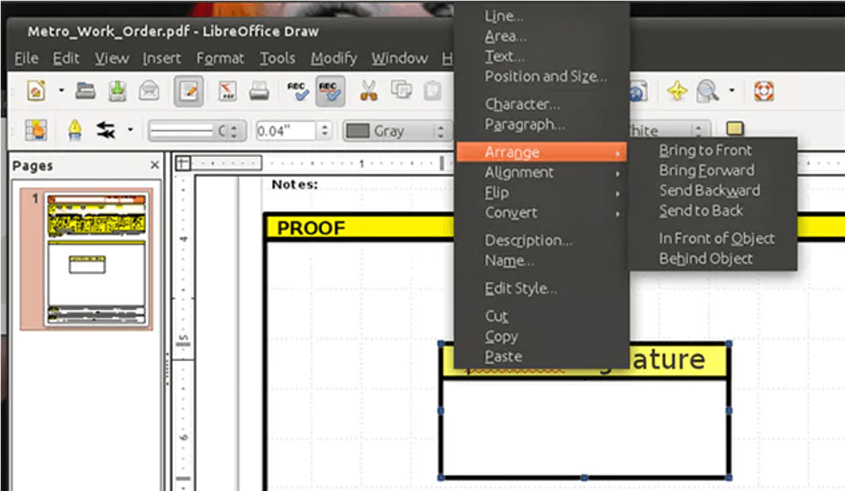 Edit PDF with LibreOffice - Step 3