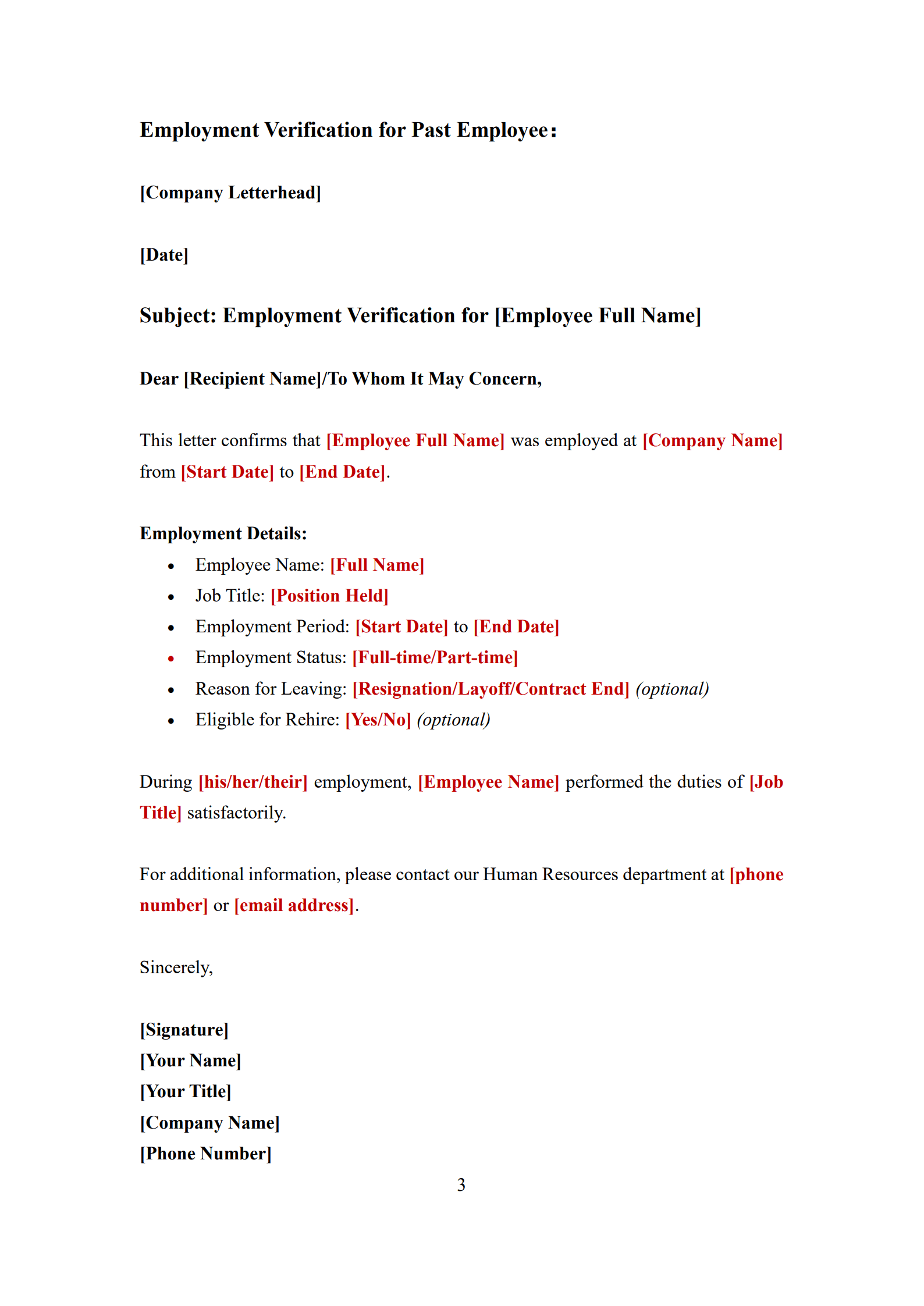 Employment Verification Letter Template_3