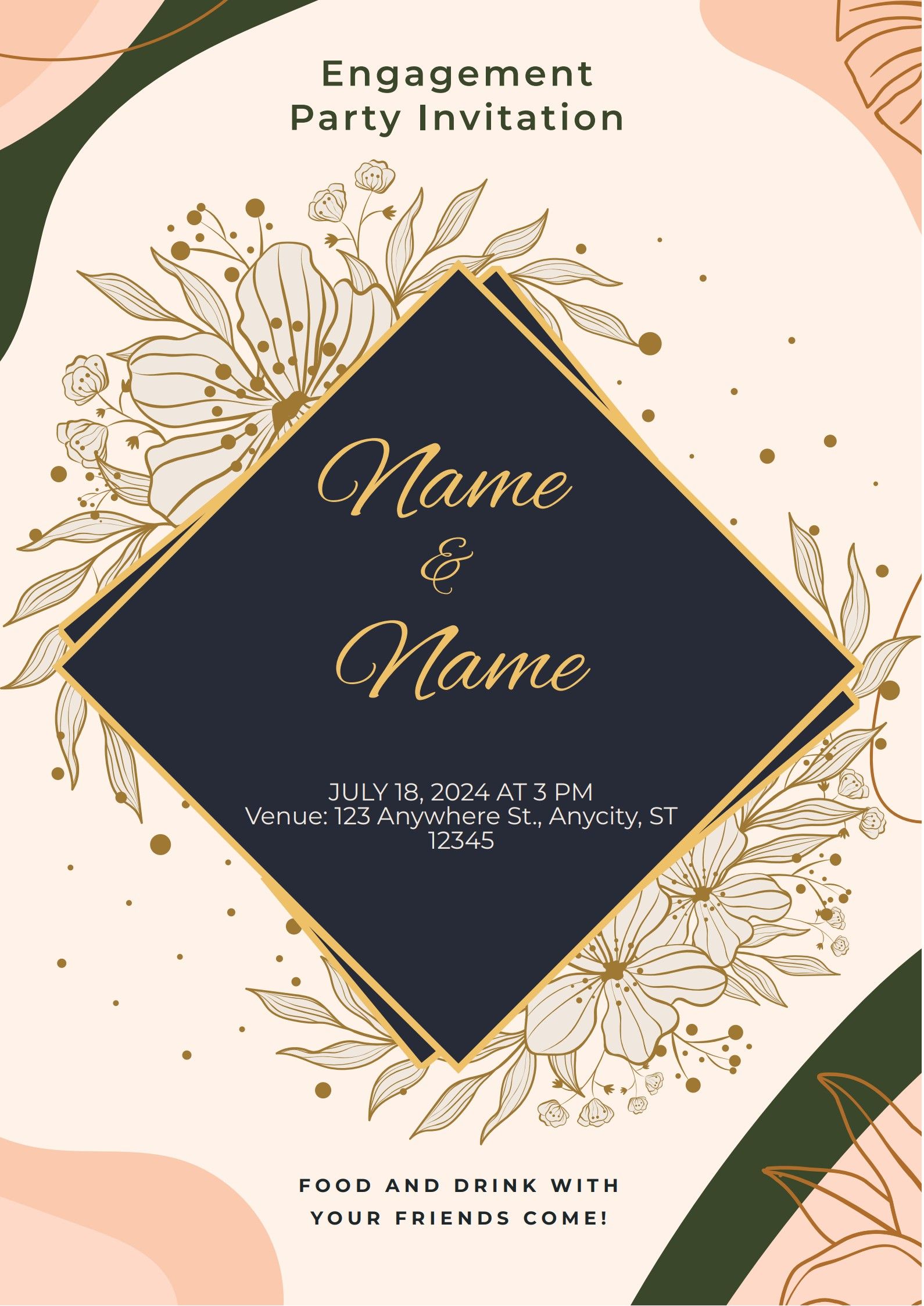 engagement party invitation template