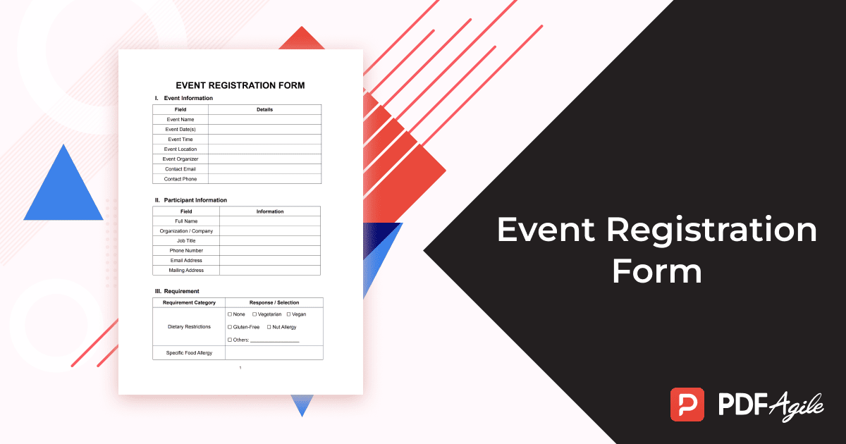event registration form