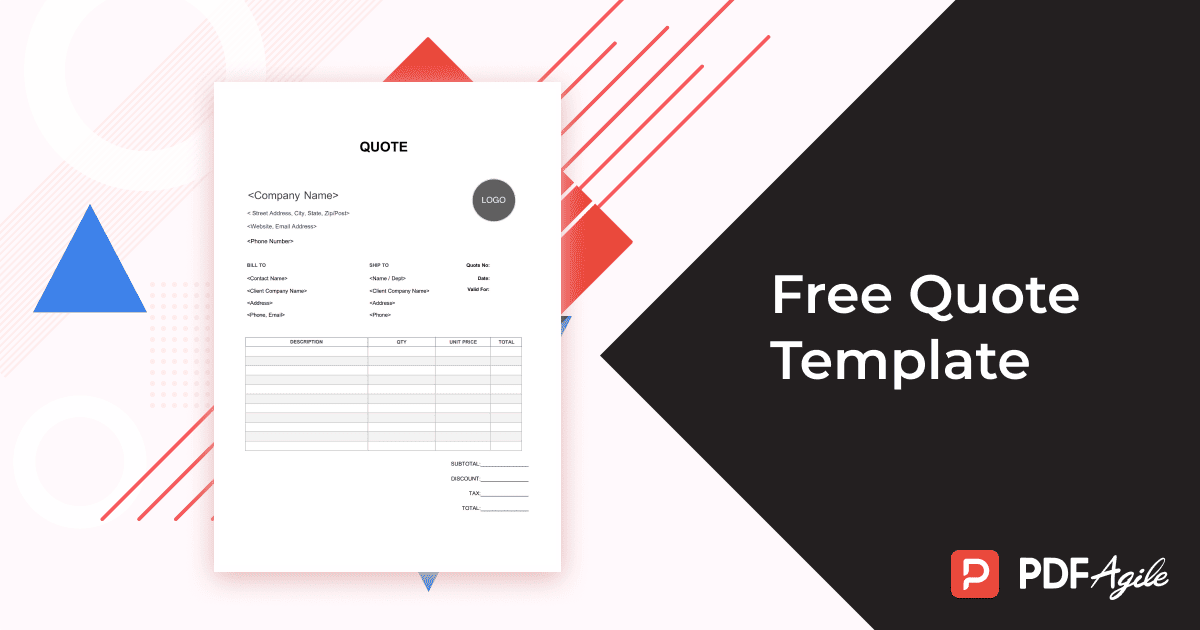 free quote template
