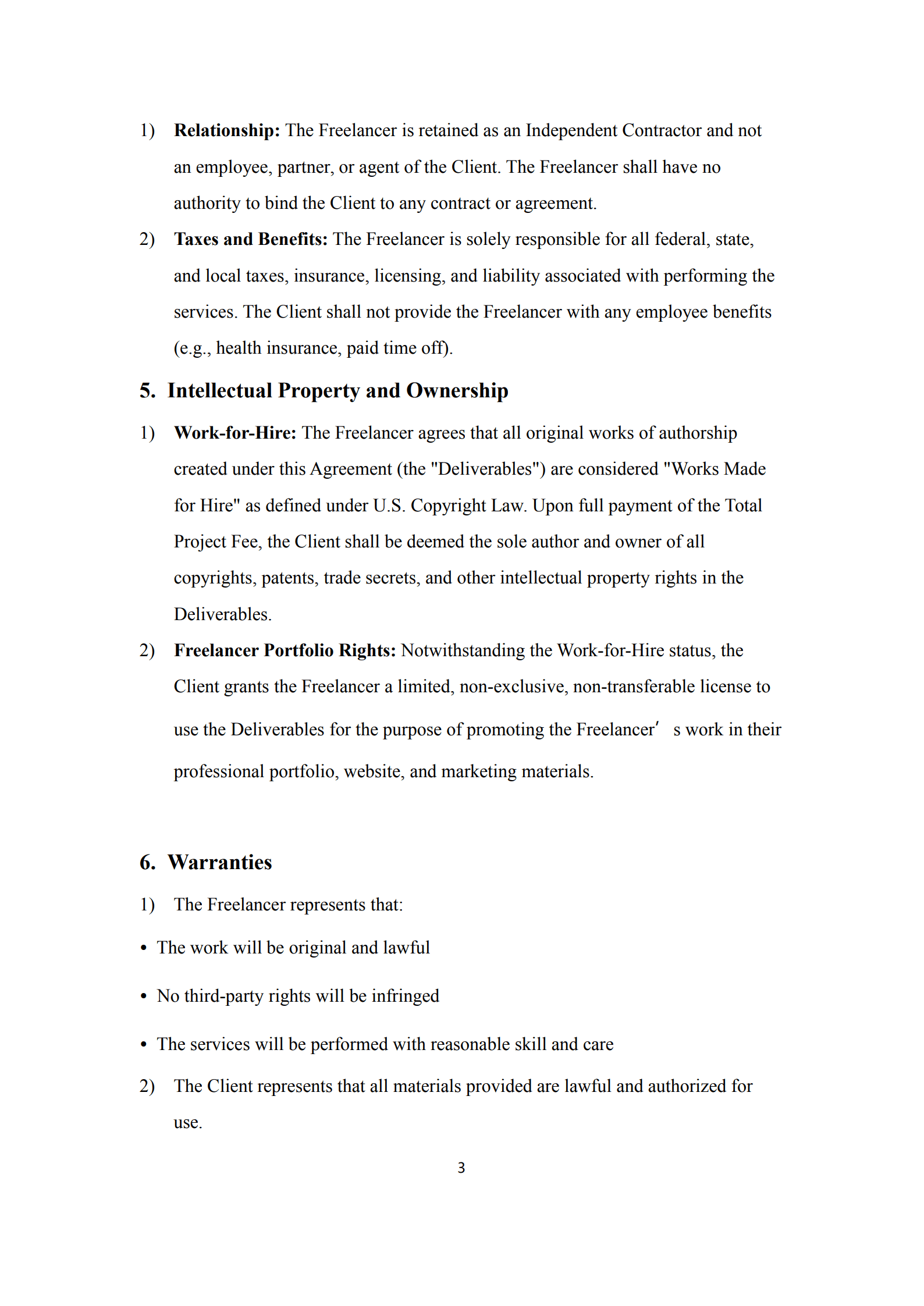 freelance contract template 3