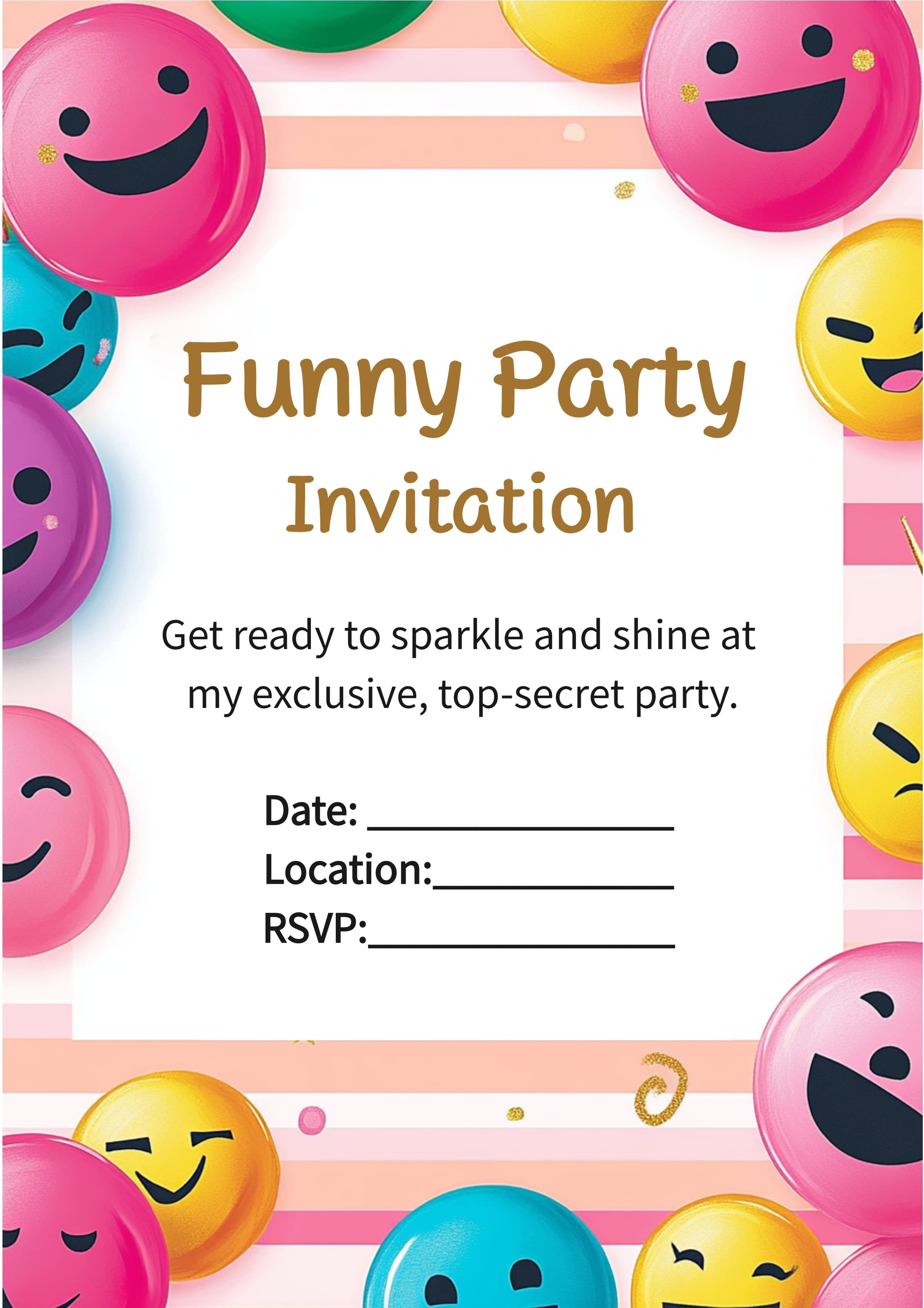 funny party invitation