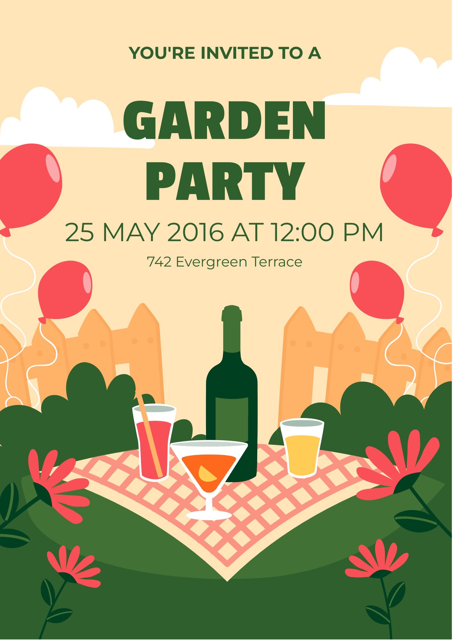 garden party invitation template