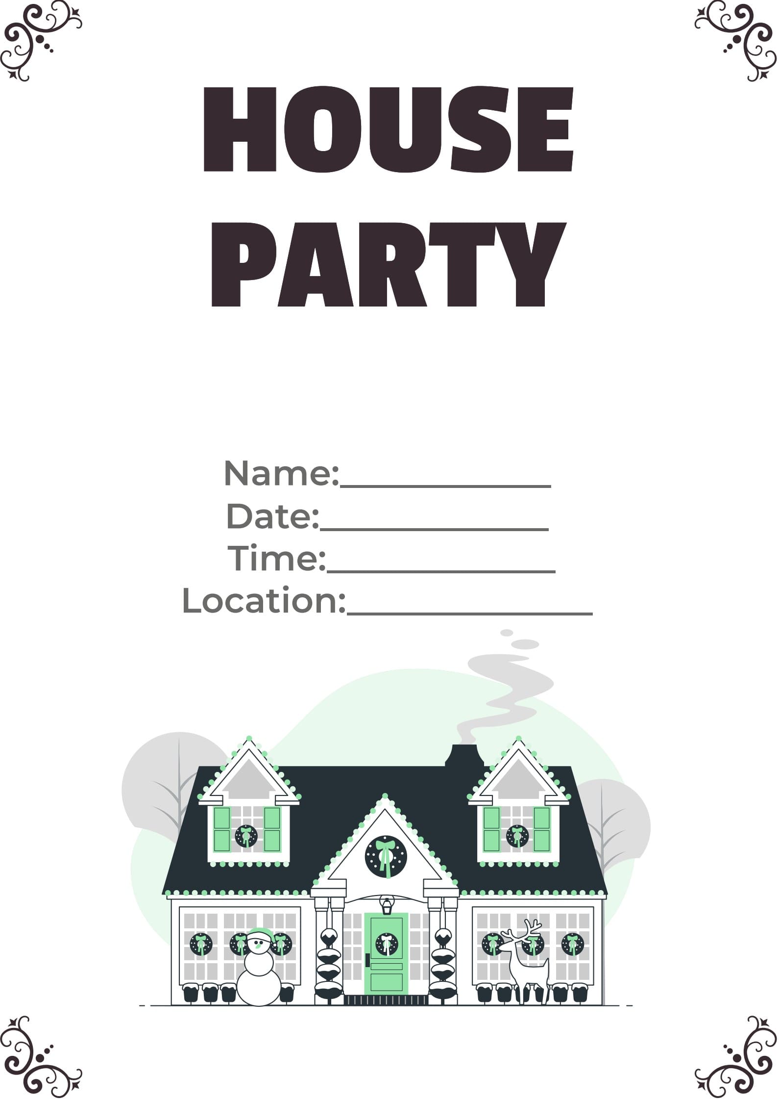 house party invitation template