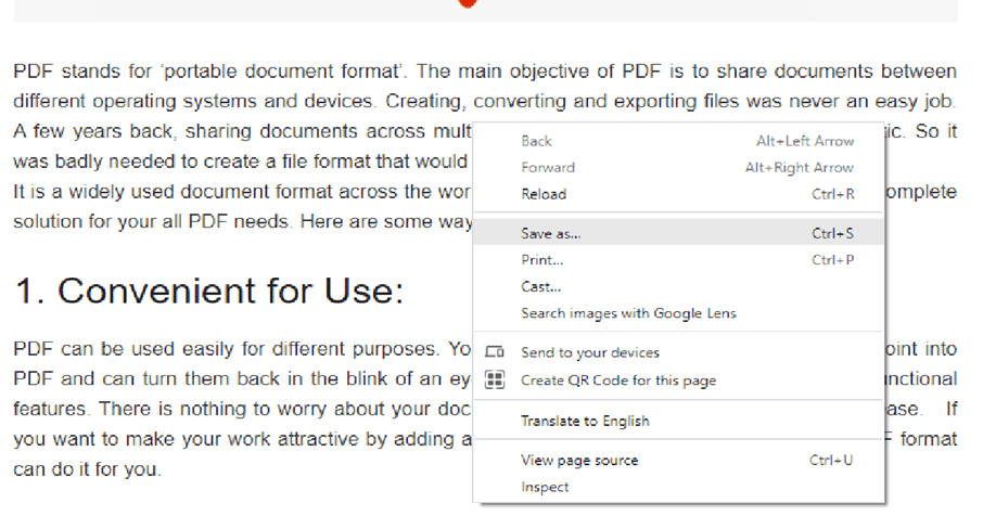 chrome html document to pdf