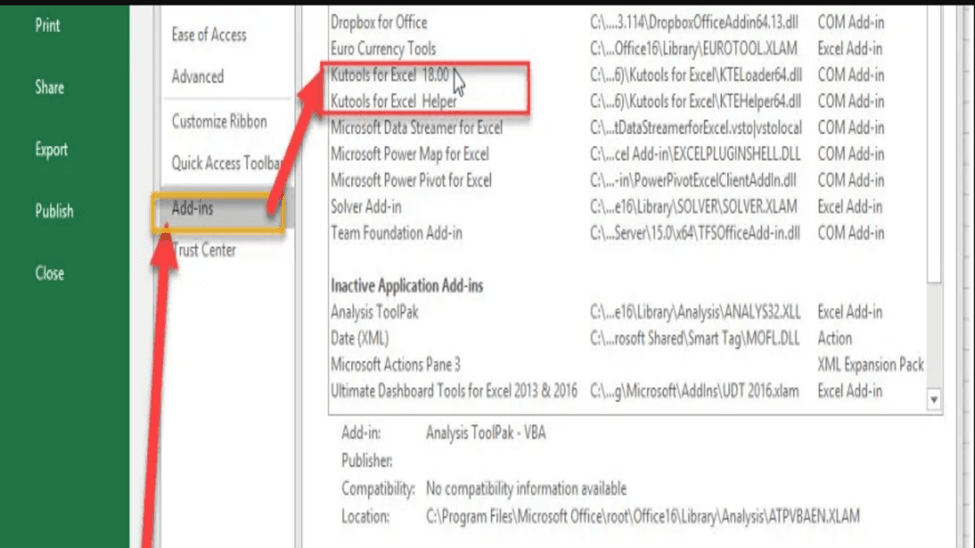 Method 5: Using Excel Add-ins