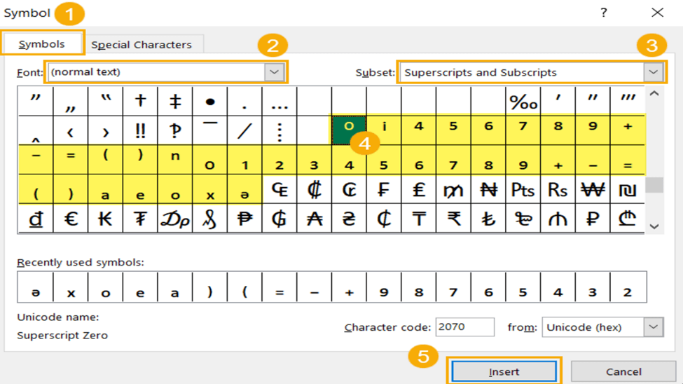 Method 6: Using Unicode Characters