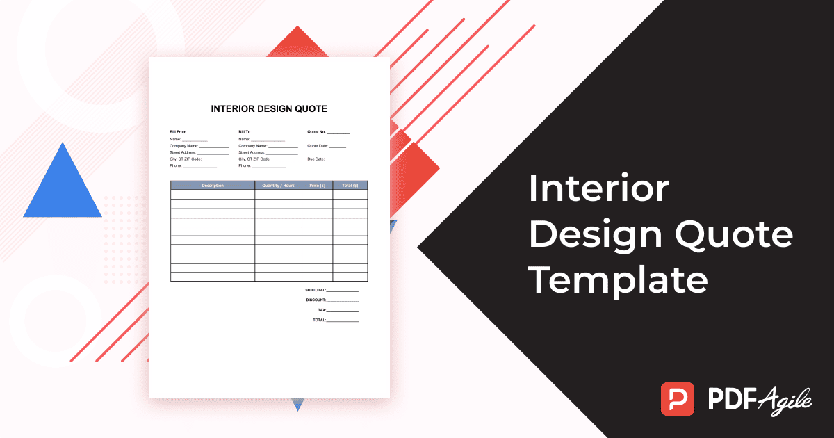 interior design quote template