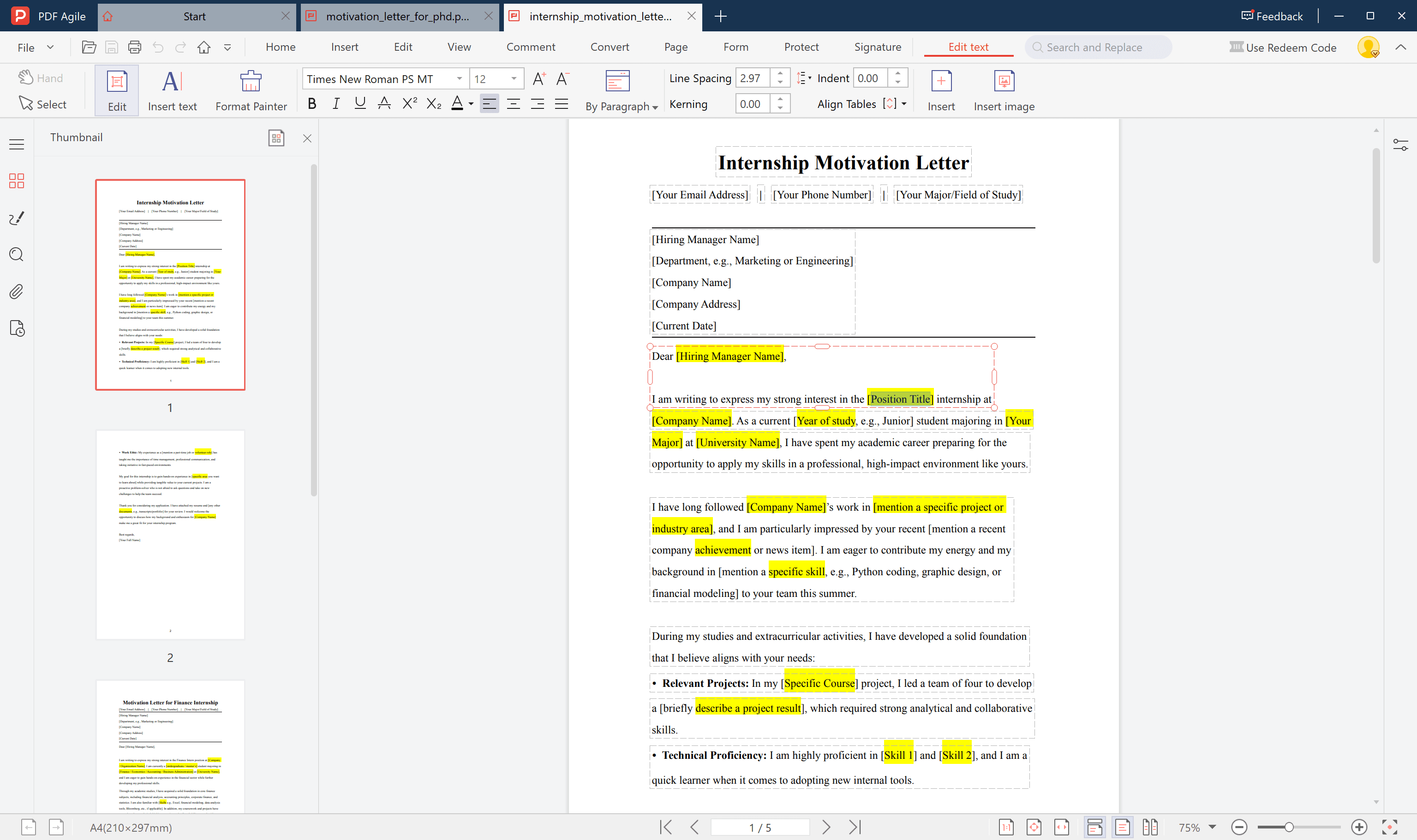 Replace sample entries