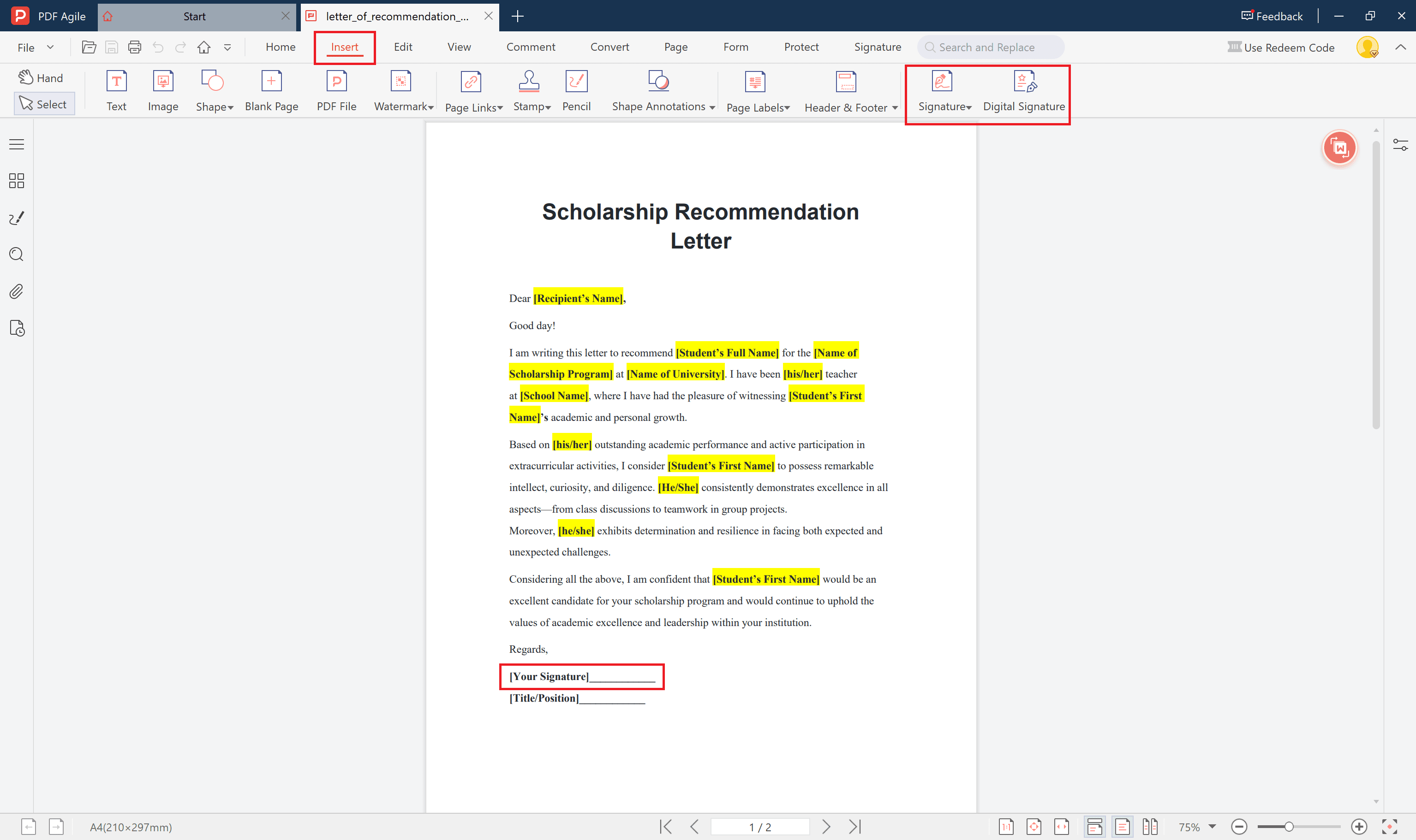 letter of recommendation for scholarship add