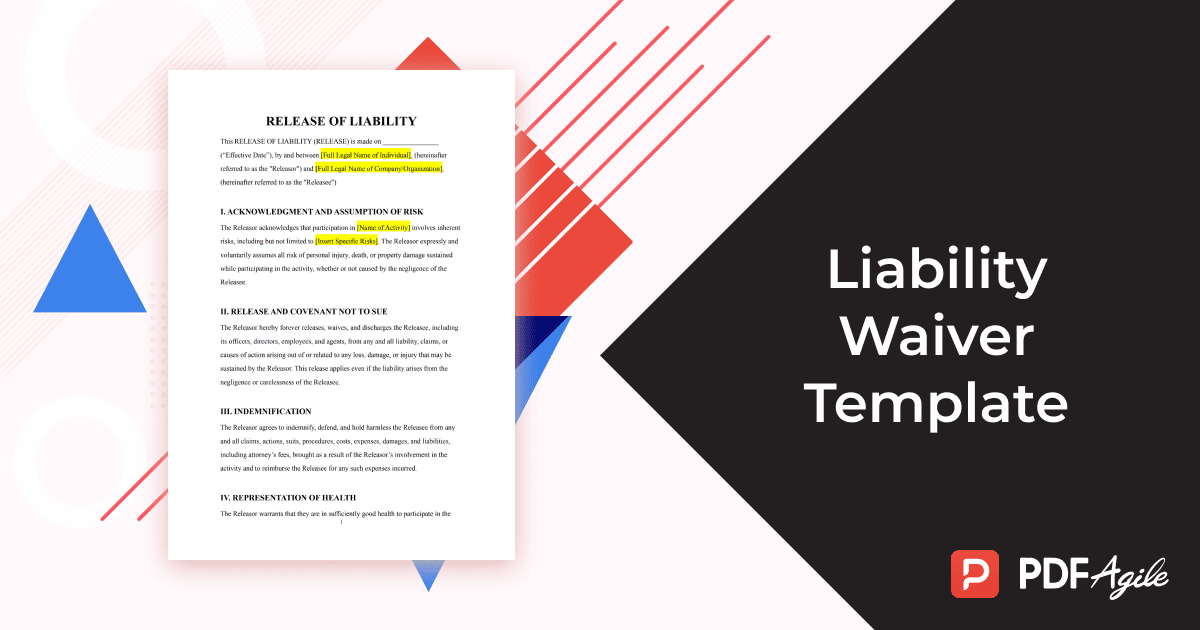 liability waiver template
