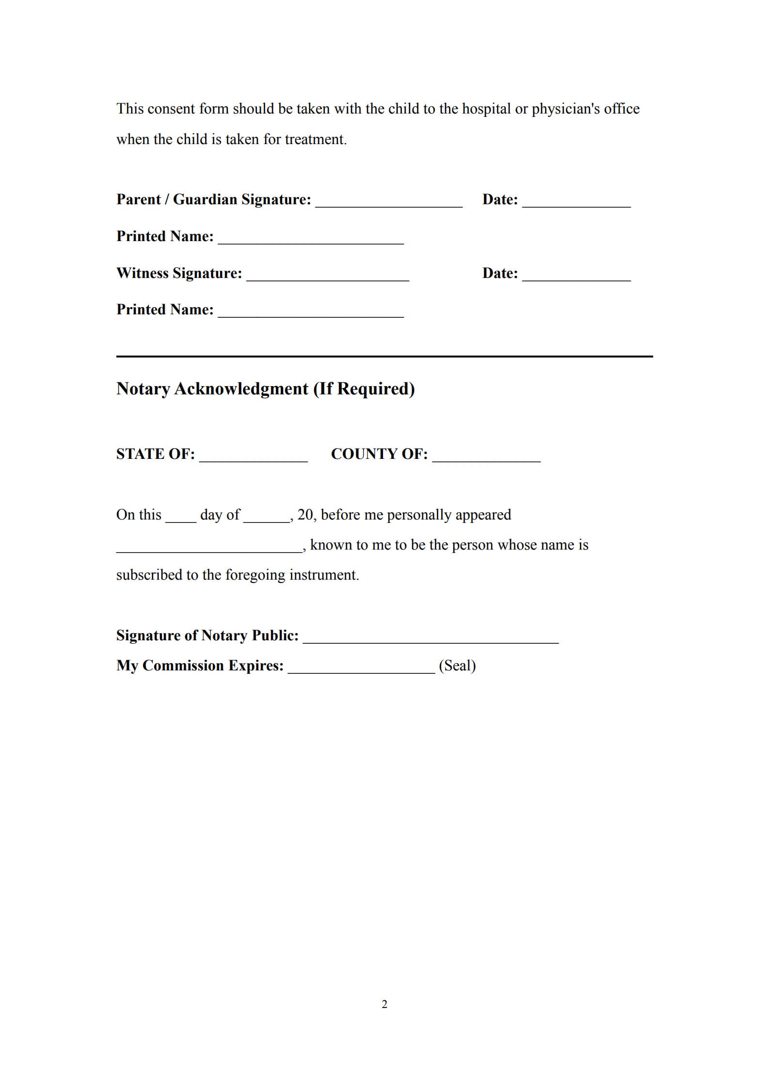 medical consent form for grandparents 2