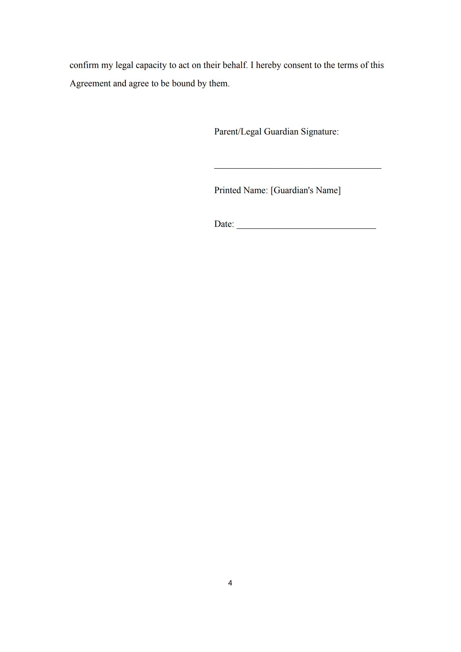 model contract agreement 4