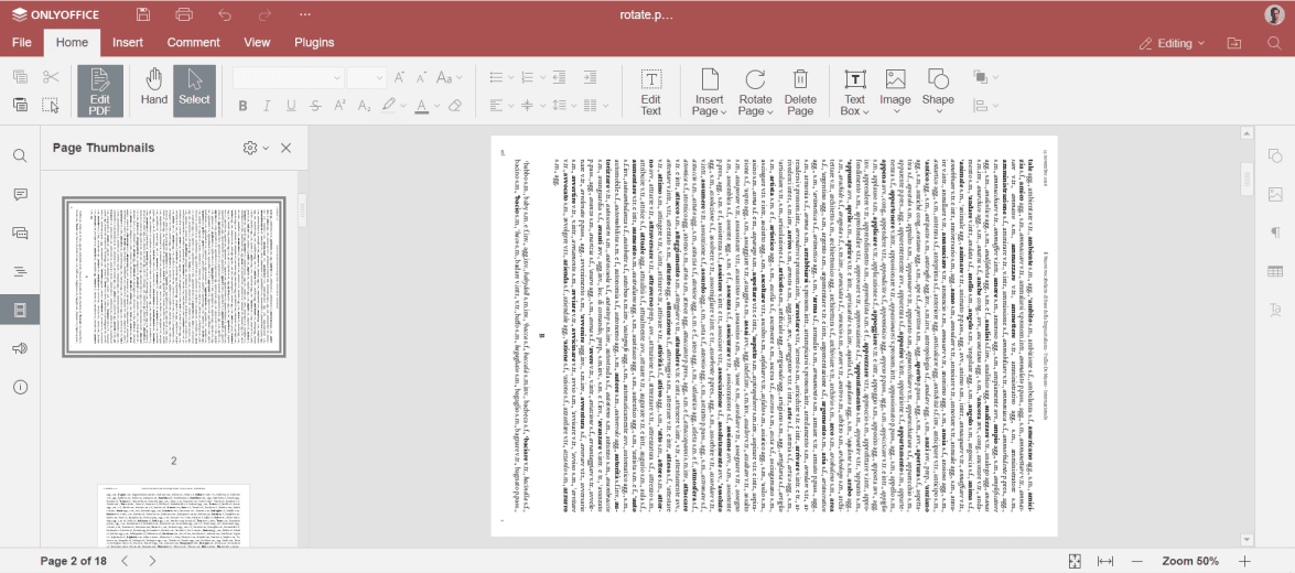 páginas del PDF giradas