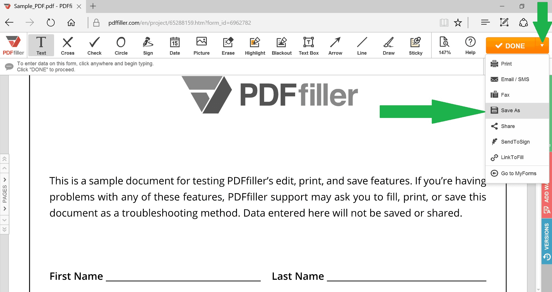 pdfFiller Desktop PDF Editor