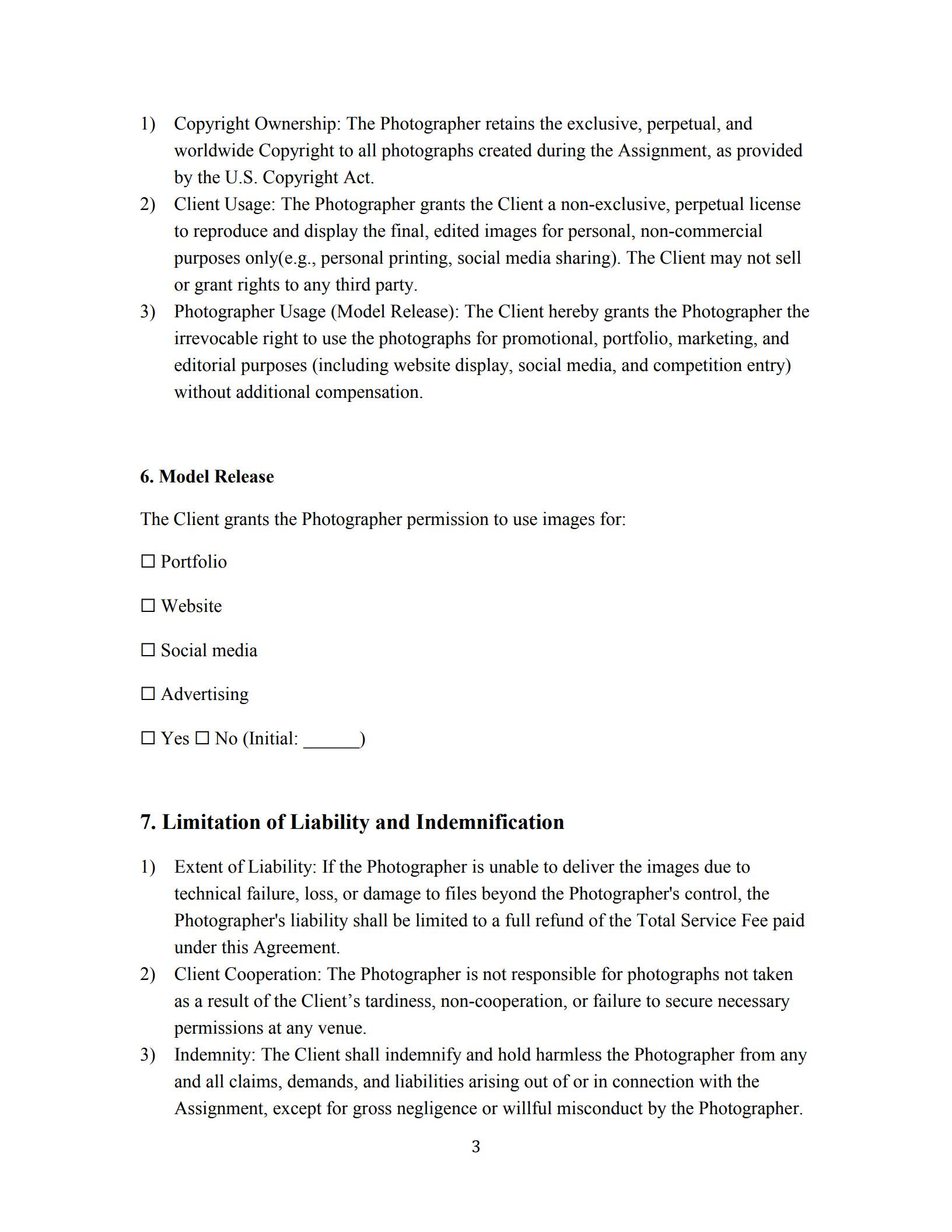 photography contract template 3