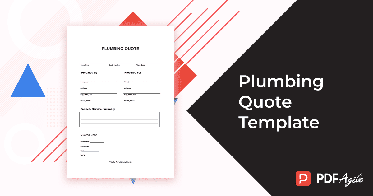 plumbing quote template
