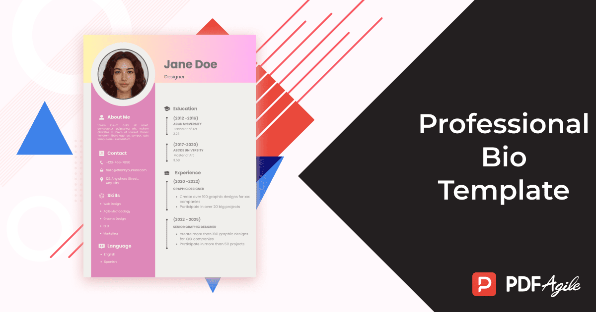 professional bio template