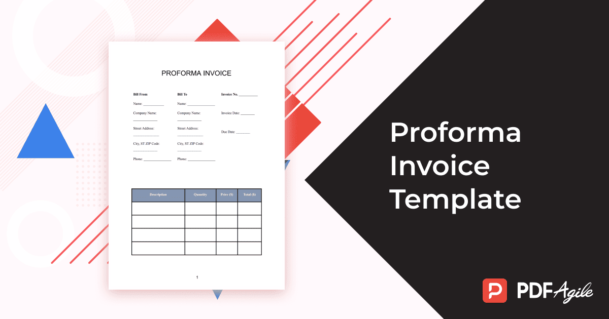 proforma invoice template
