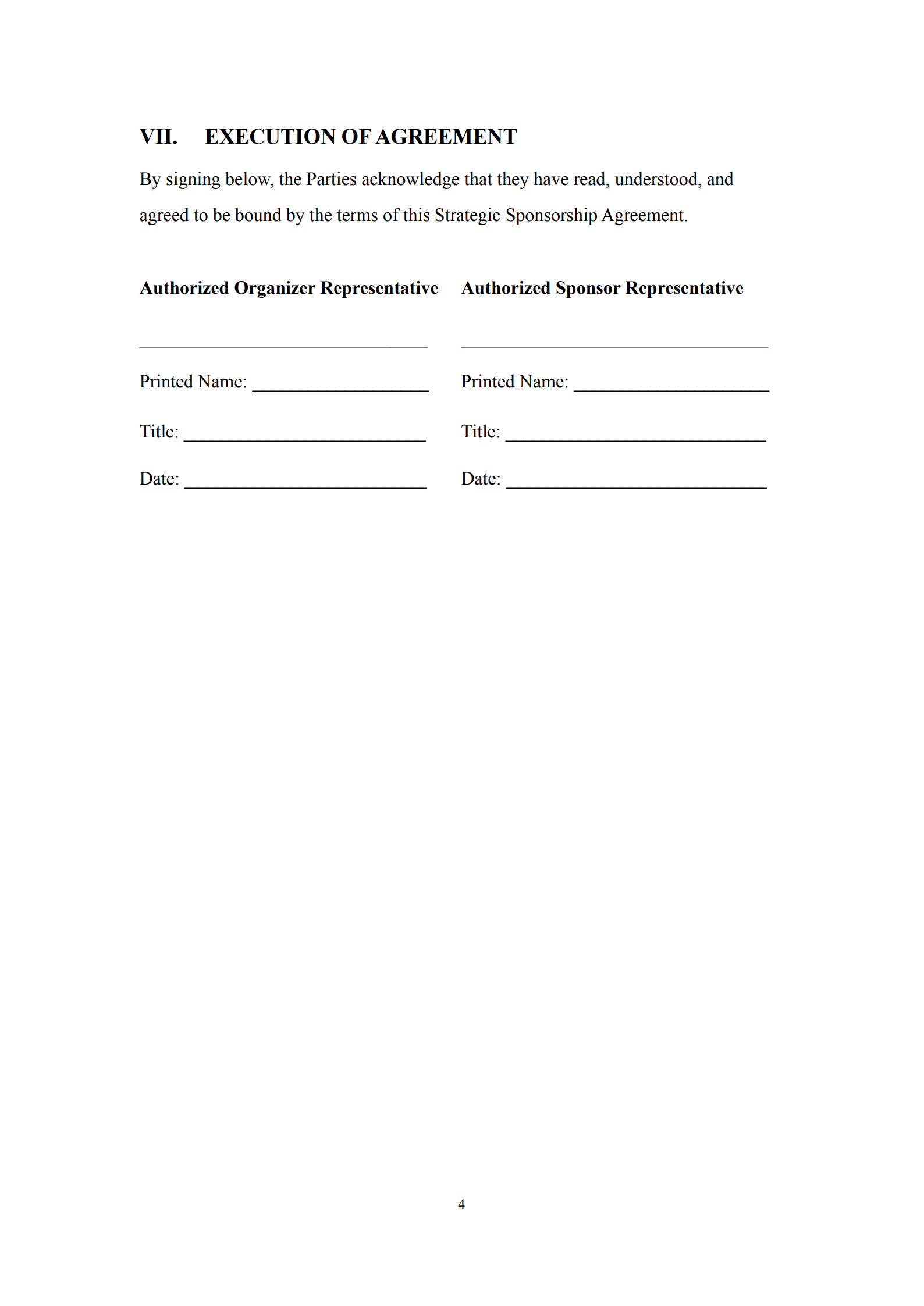 sponsorship proposal template 4