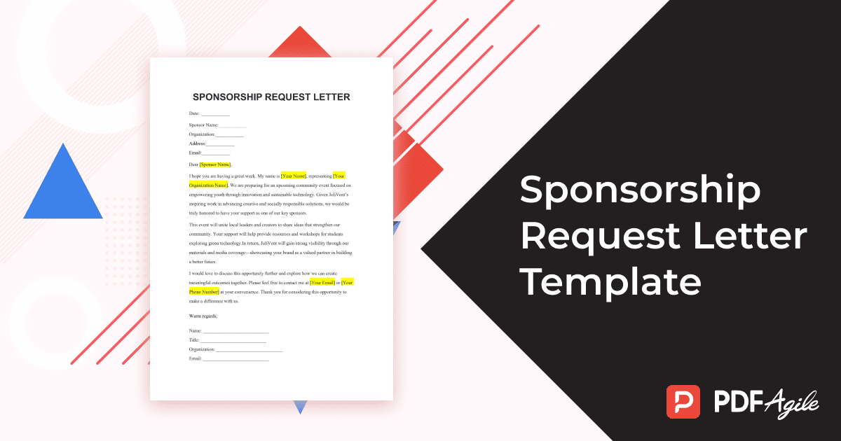 sponsorship request letter template