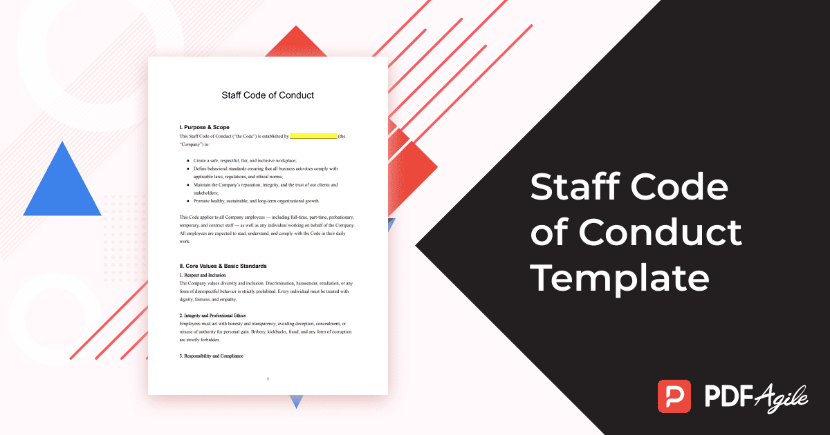 staff code of conduct template