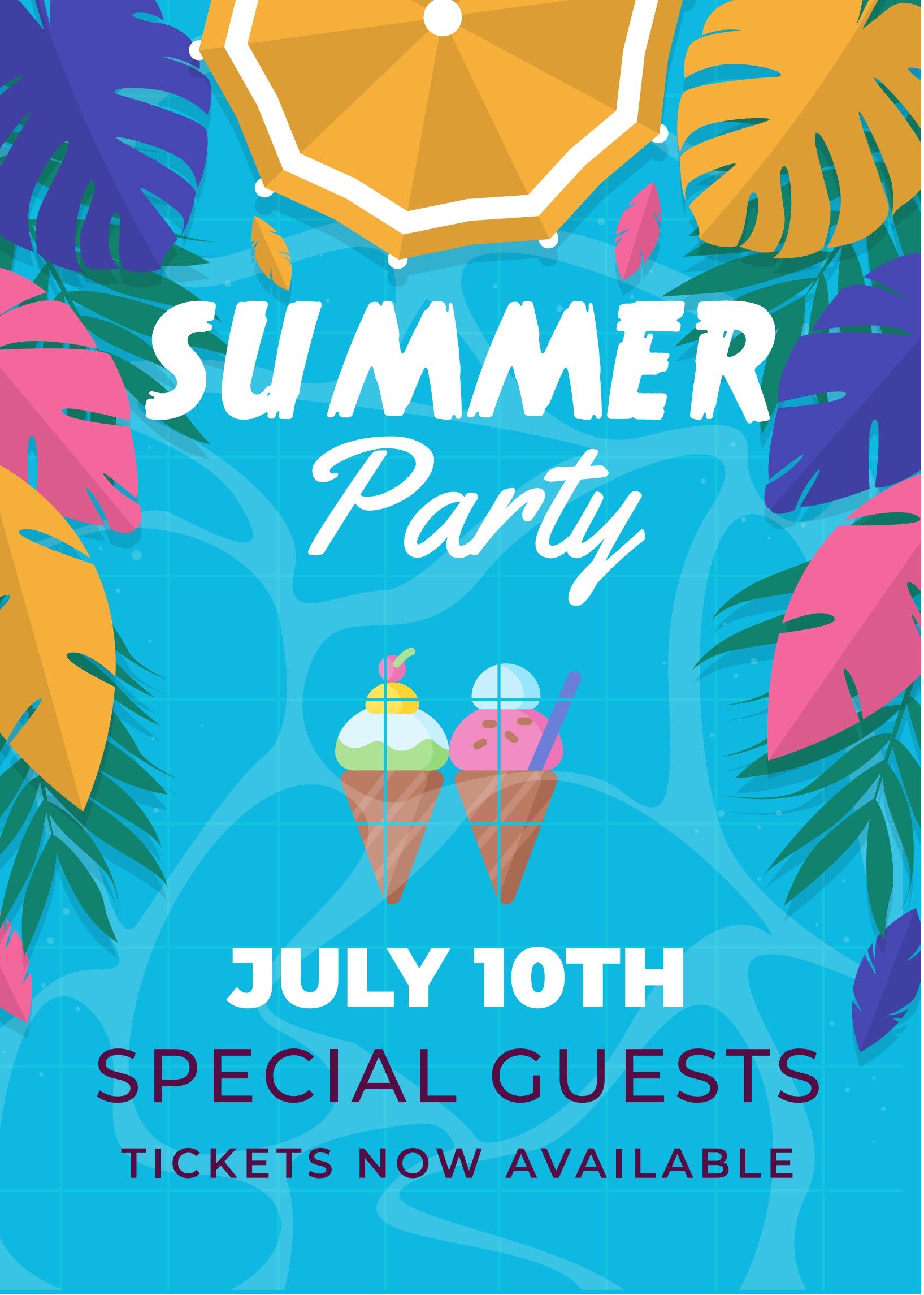 summer party invitation template