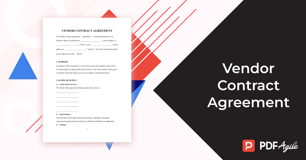 vendor contract agreement