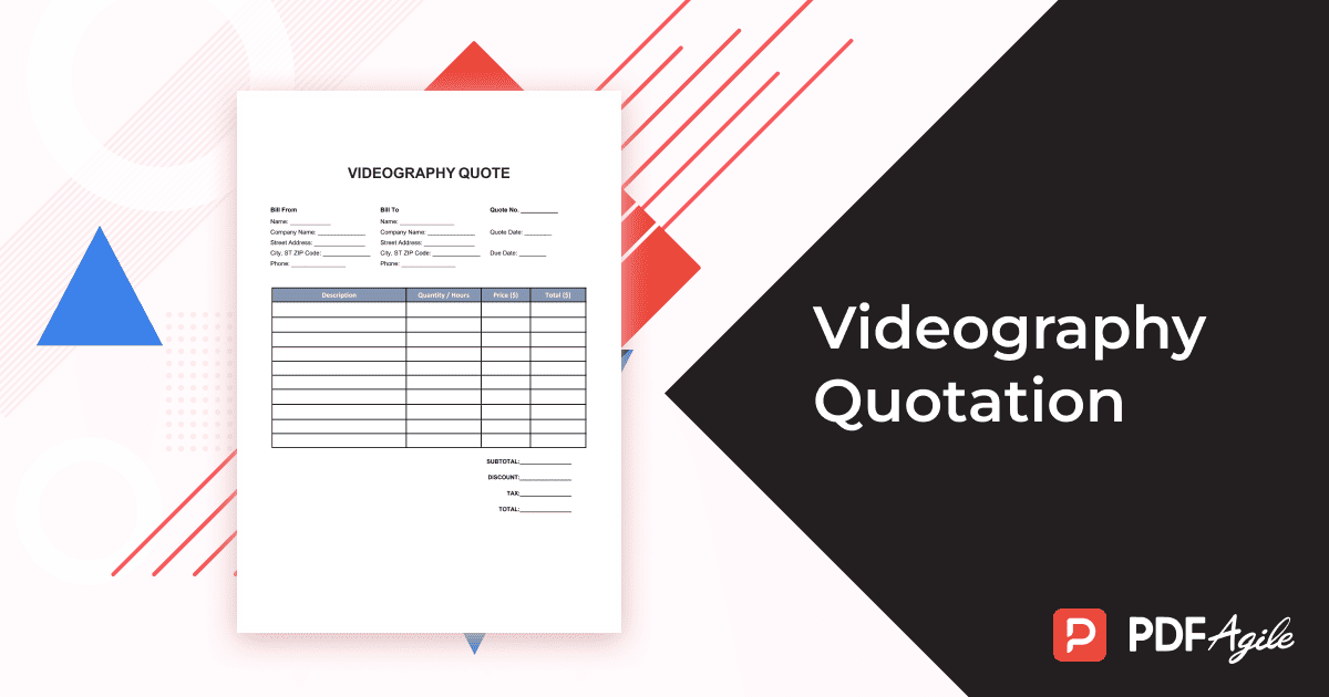 videography quotation