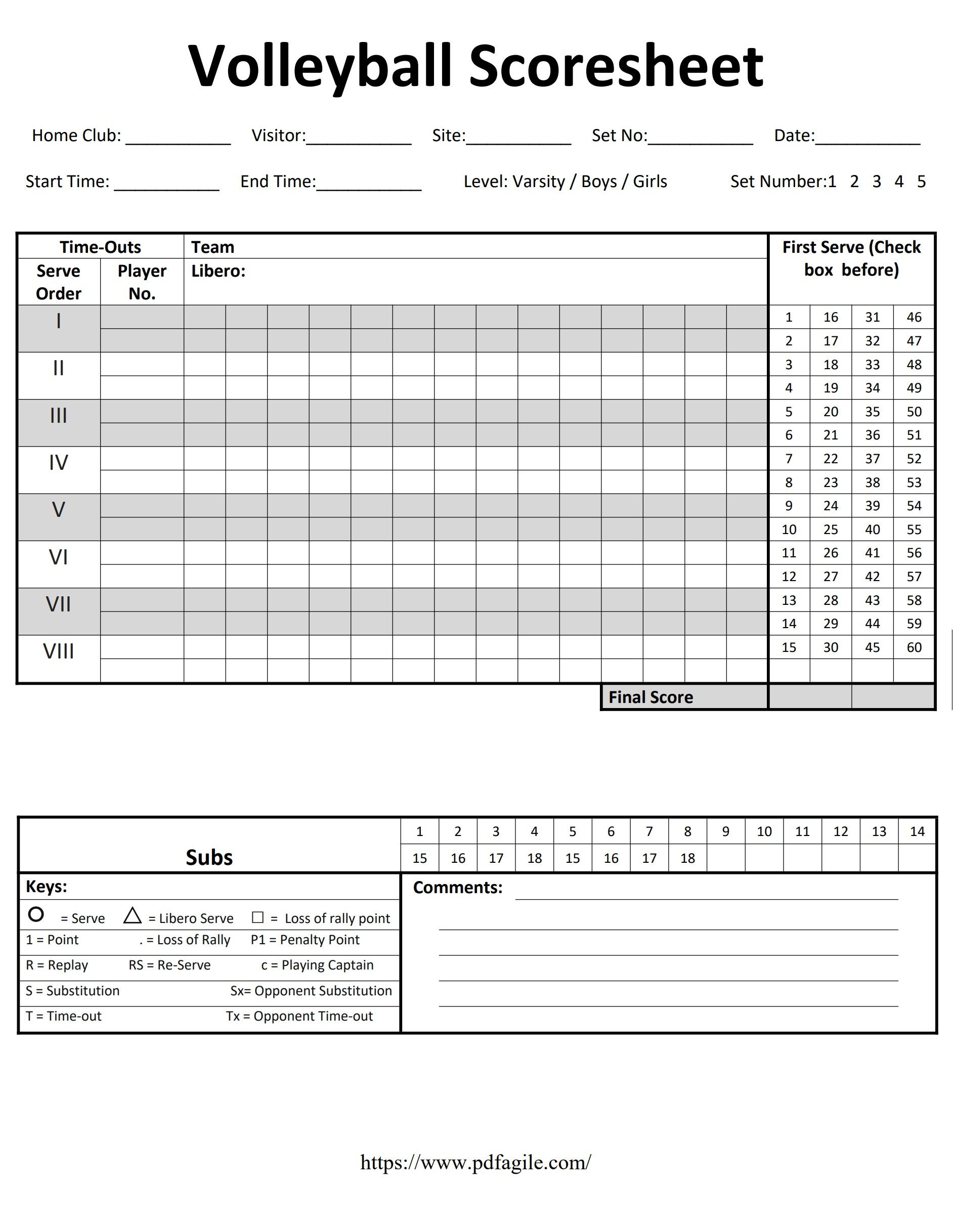 volleyball scoresheet template