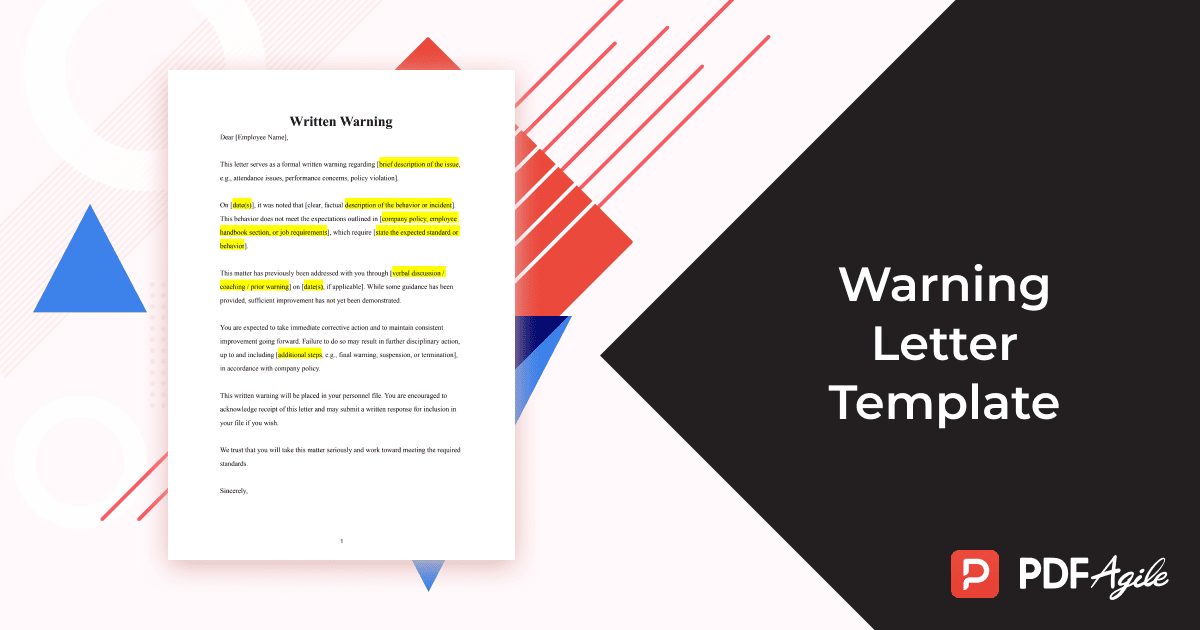warning letter template