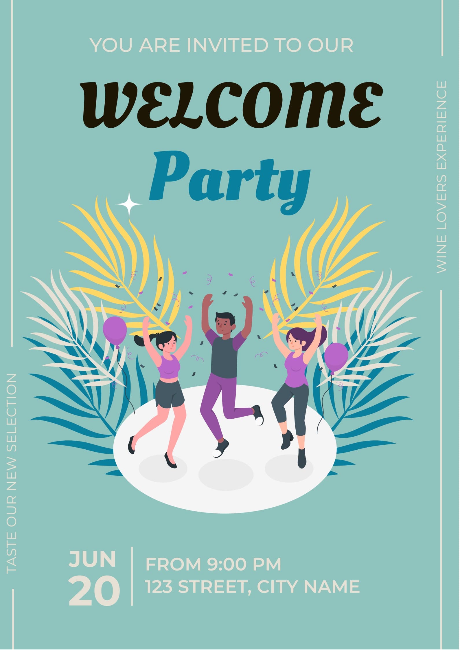 welcome party invitation template